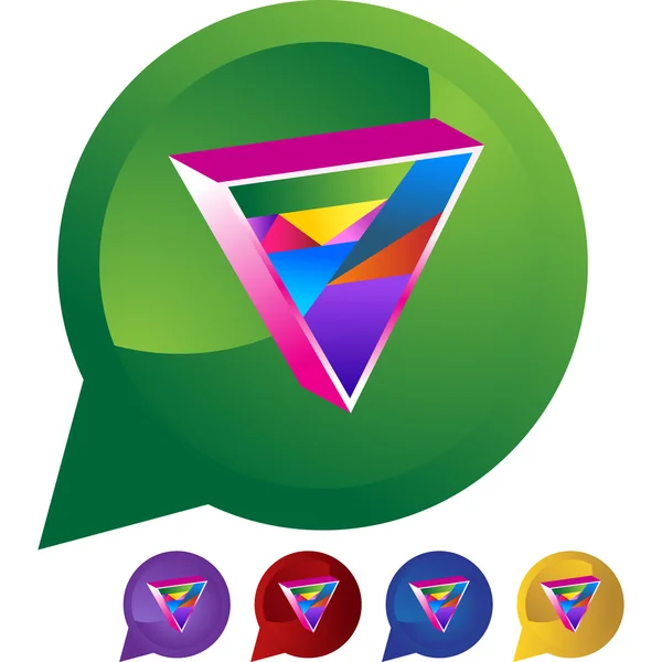 Gay Triangle icon button — Stock Vector