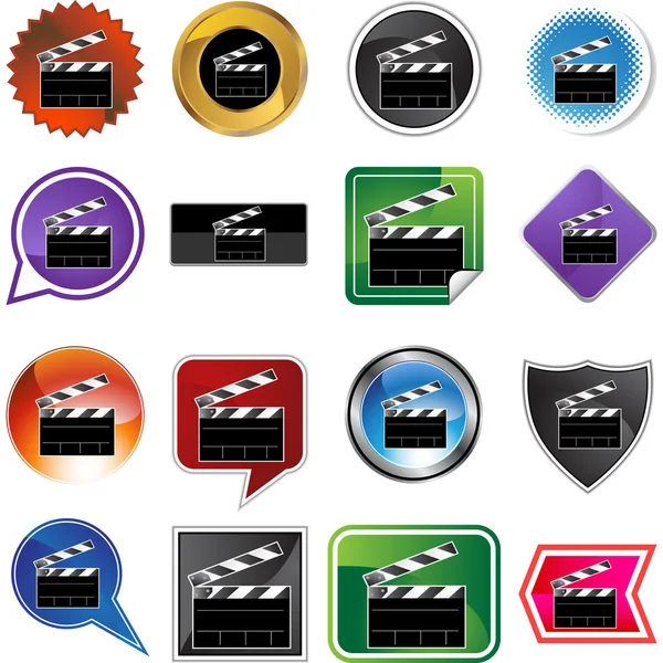 Film duig web knop — Stockvector