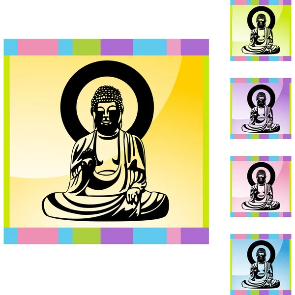 Buddha-web ikon — Stock Vector