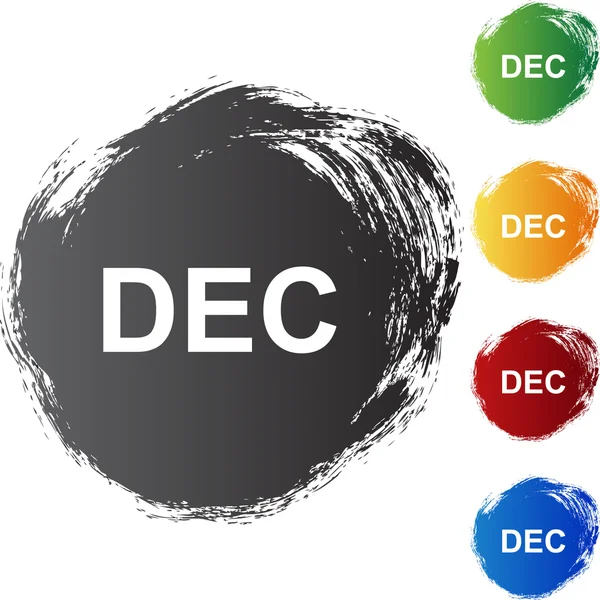 December web button — Stock Vector