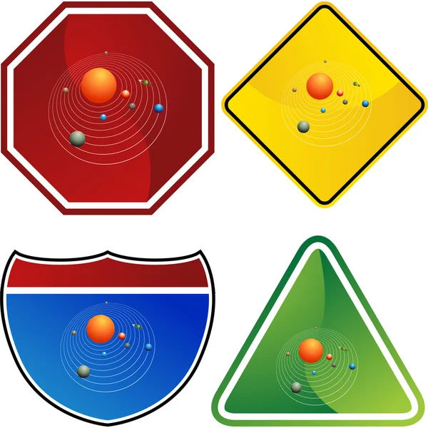 Icône web du système solaire — Image vectorielle