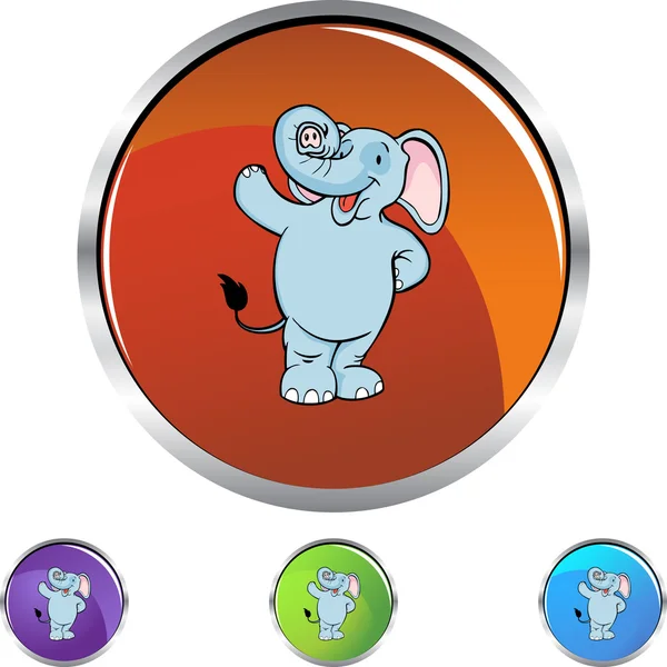 Elefant web Icon — Stock vektor