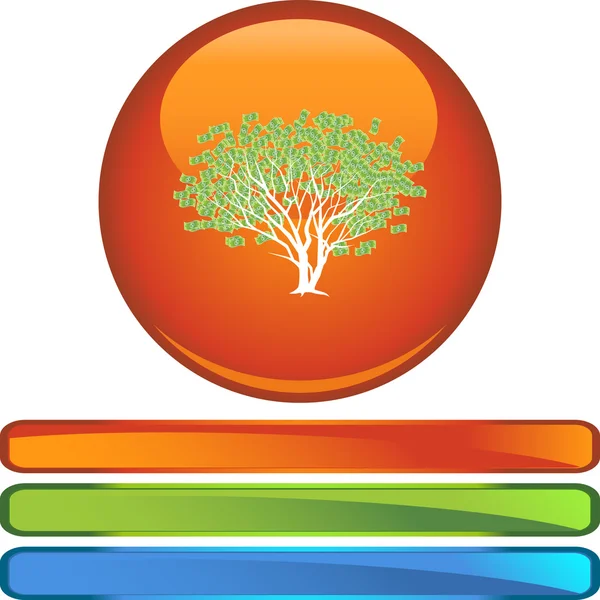 Money tree web icon — Stock Vector