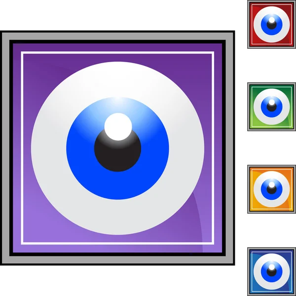 Eyeball web pictogram — Stockvector