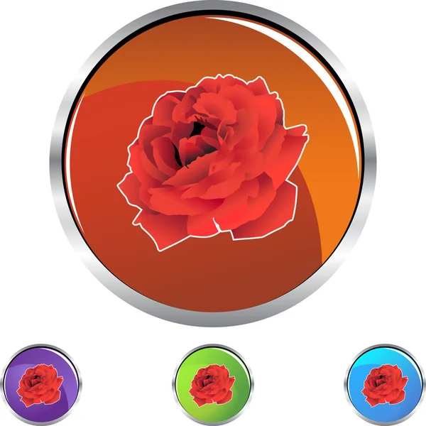 Rose web icon — Stock Vector