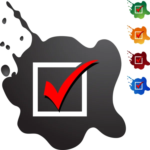 Checklist web button — Stock Vector