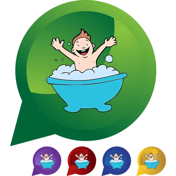 Baby Bath web icon — Stock vektor