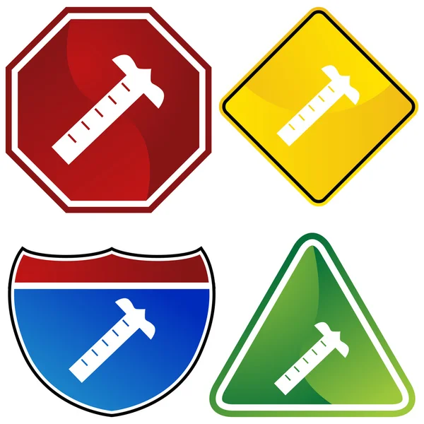 T-Square Icon set — Stockový vektor