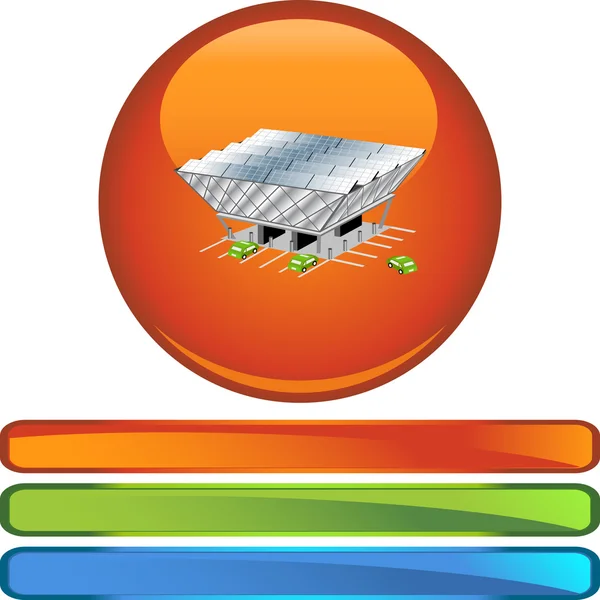 Solar Station web icon — Stock Vector