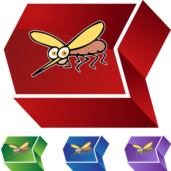 Bouton web moustique — Image vectorielle