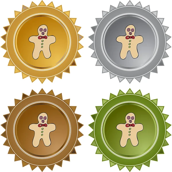 Gingerbread Man web pictogram — Stockvector