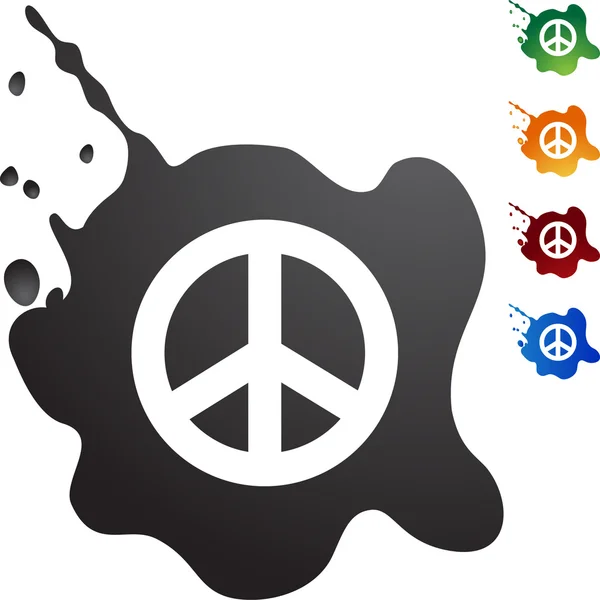Firma de paz botón web — Archivo Imágenes Vectoriales