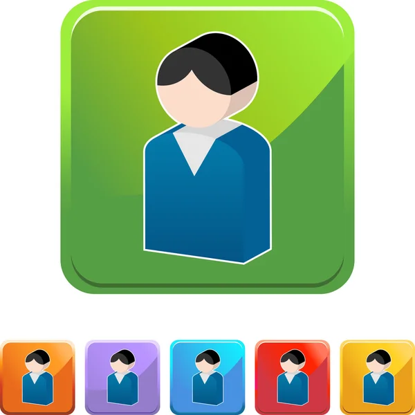 Joven icono web Hombre — Vector de stock