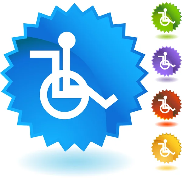 Wheelchair web icon — Stock Vector