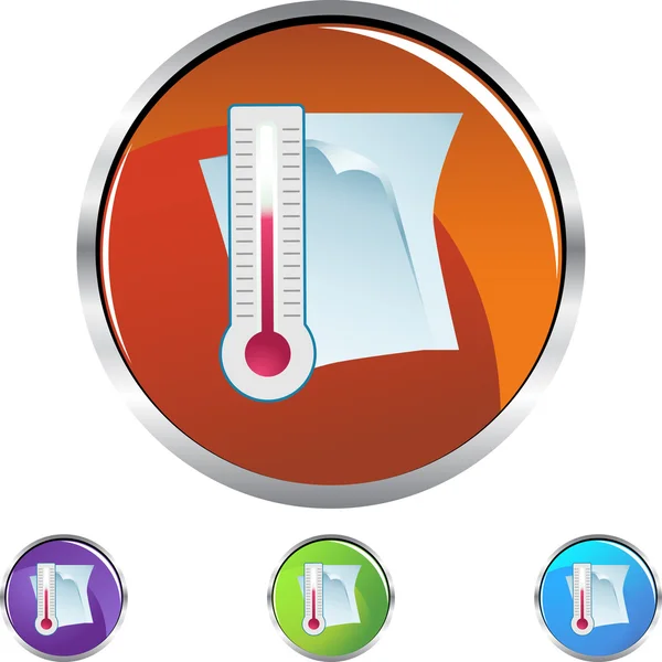 Піктограма веб- документа температури — стоковий вектор