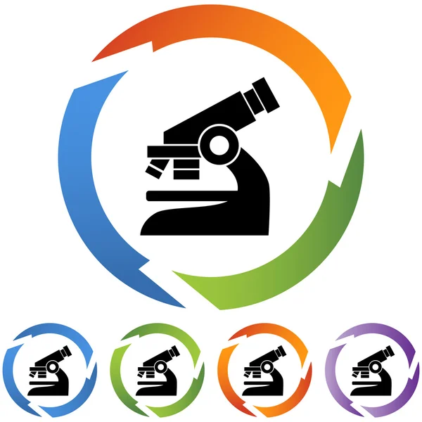 Botón web del microscopio — Archivo Imágenes Vectoriales