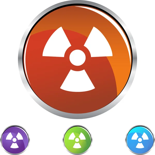 Radioactive Warning  web icon — Stock Vector