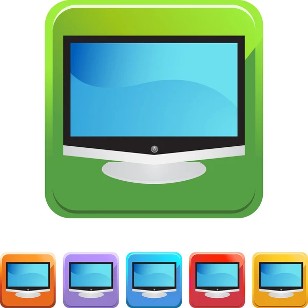 Pantalla plana Tv — Vector de stock