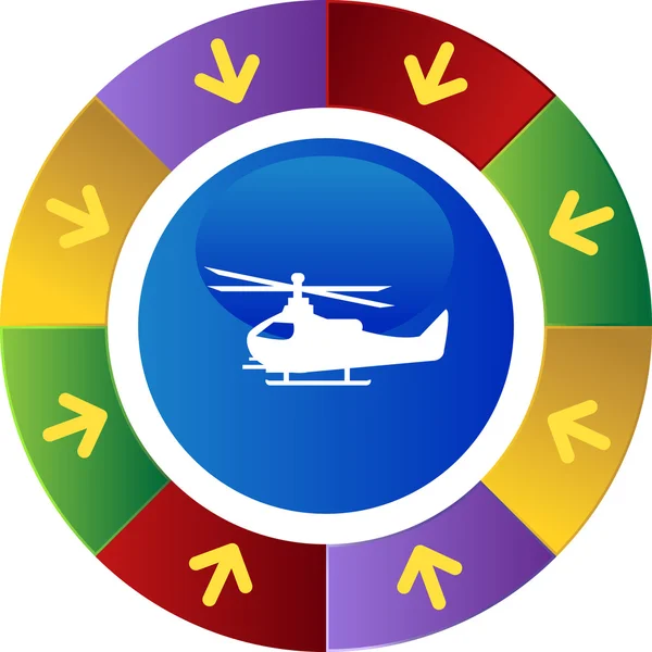 Botão web helicóptero —  Vetores de Stock