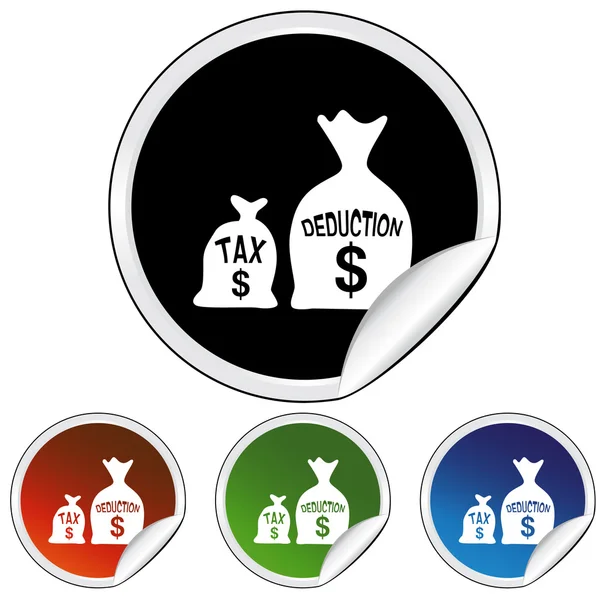 Icono web de deducción de impuestos — Vector de stock