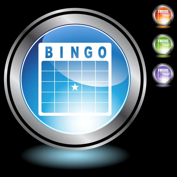 Bingo card web knop — Stockvector