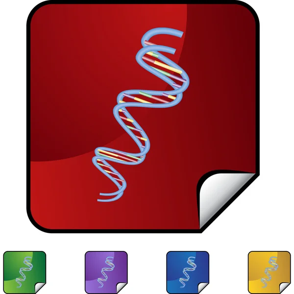 DNA Strand icono web — Vector de stock