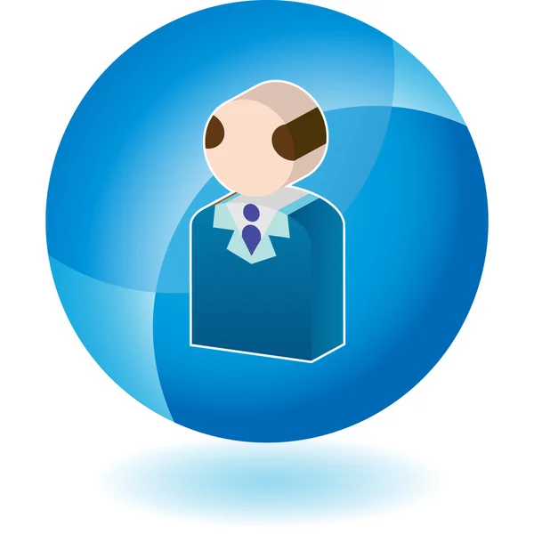 Senior Businessman icono web — Archivo Imágenes Vectoriales