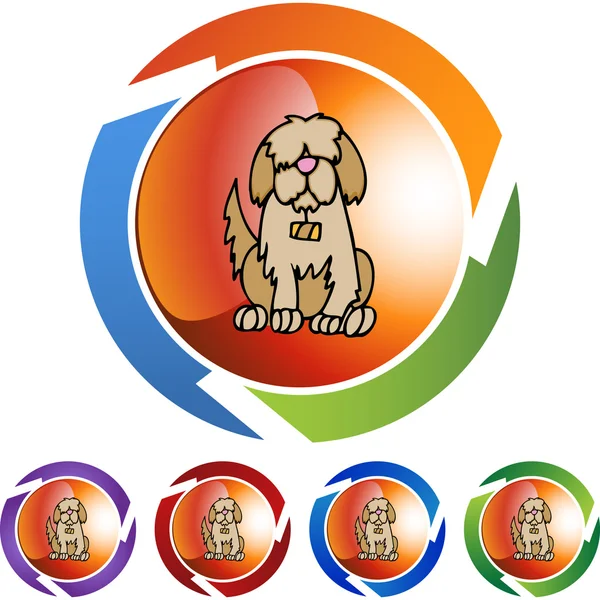 Saint Bernard web icon — Stock Vector