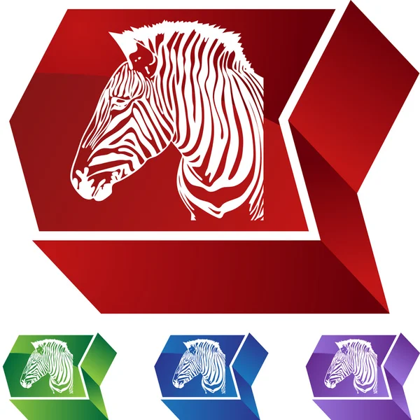Botão web Zebra — Vetor de Stock