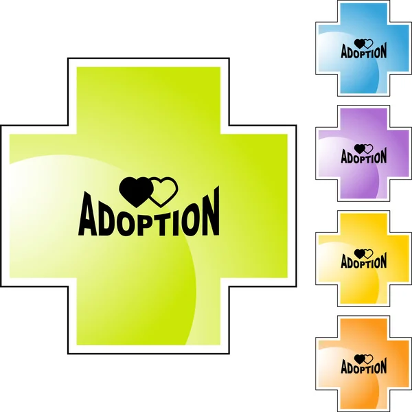 Adoption web button — Stock Vector