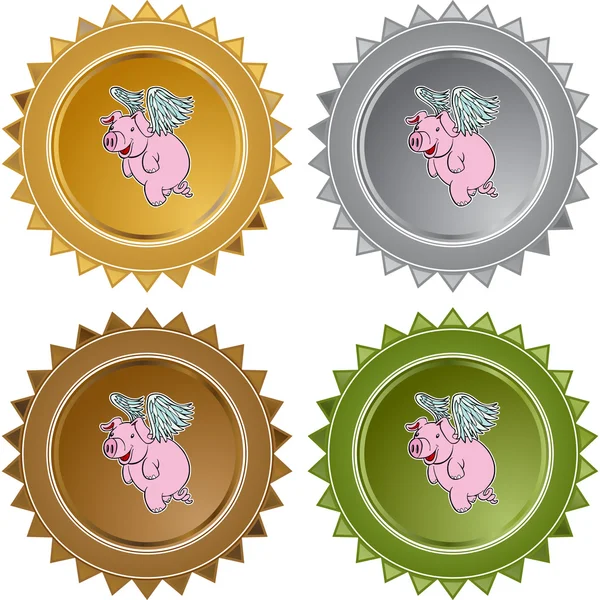 Flying Pig icono web — Archivo Imágenes Vectoriales