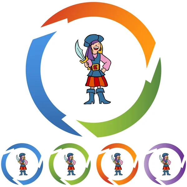 Korsan kız düğmesi