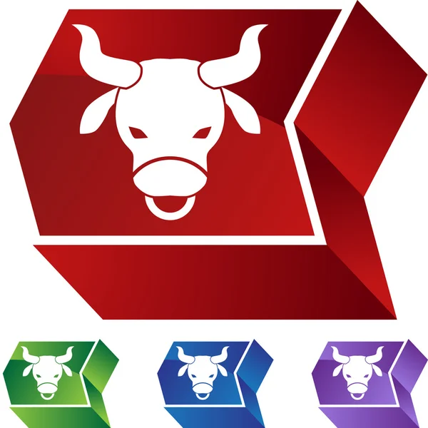 Botão web Taurus — Vetor de Stock