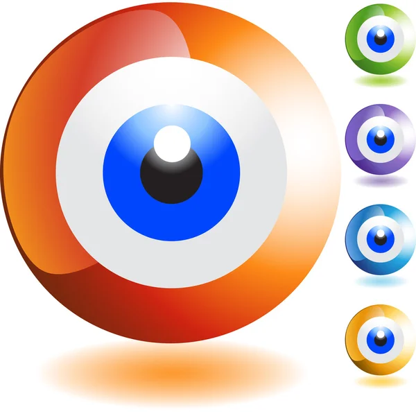 Eyeball web pictogram — Stockvector
