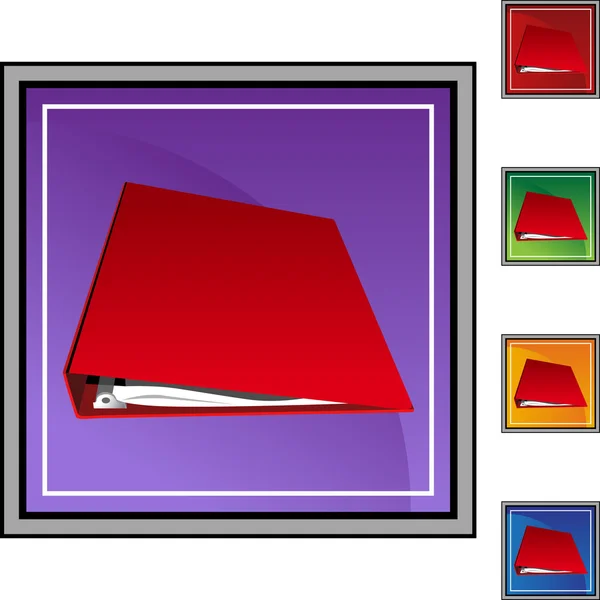 Libro Binder botón web — Vector de stock