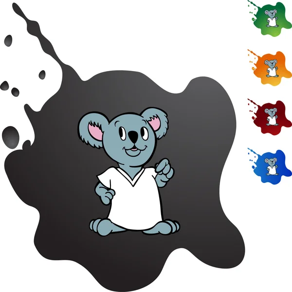 Botón icono Koala — Vector de stock