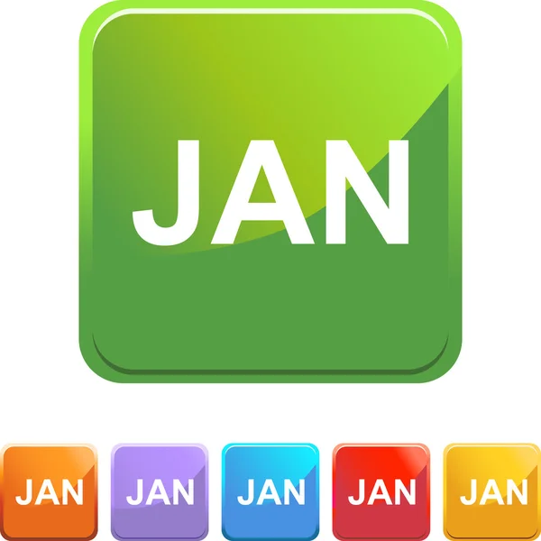 Januari webben knappen — Stock vektor