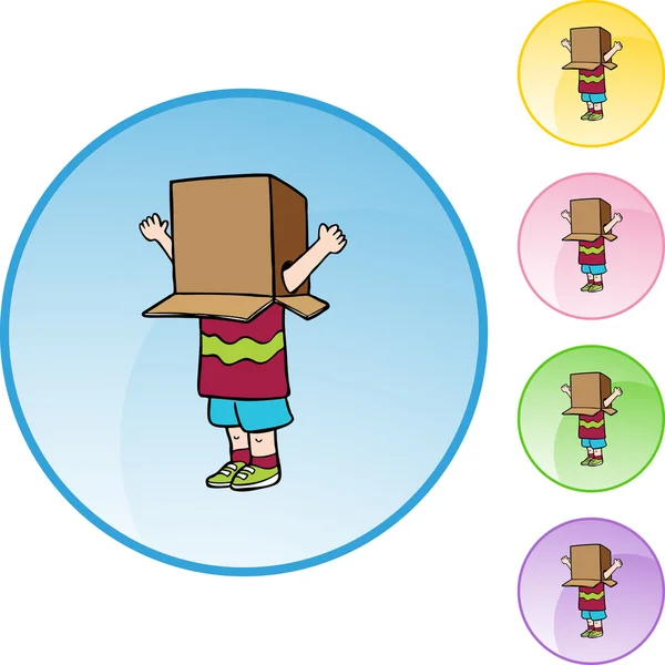 Box Boy icono web — Vector de stock