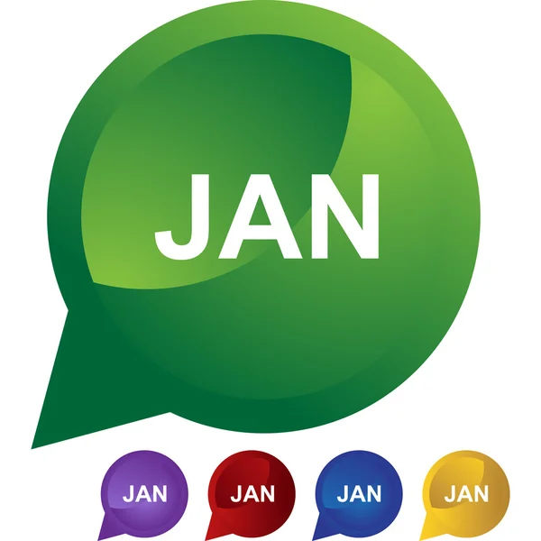 January web button — Stock Vector
