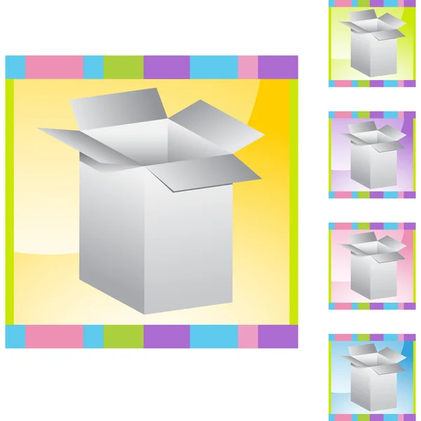 Caja de envío icono web — Vector de stock