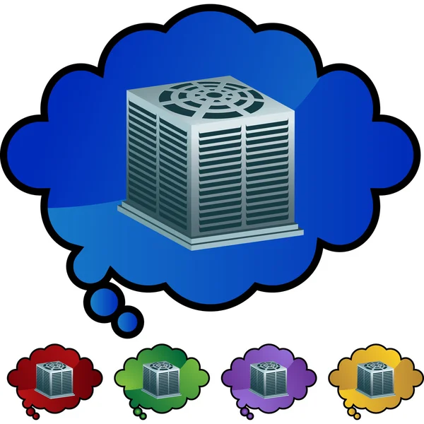 Icône web du climatiseur — Image vectorielle