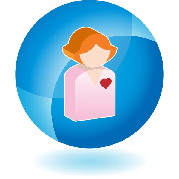 Female Heart Patient — Stock Vector