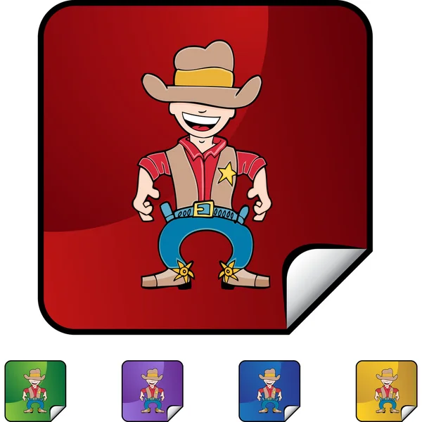 Cowboy web pictogram — Stockvector