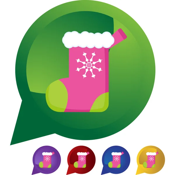 Navidad Medias icono web — Vector de stock