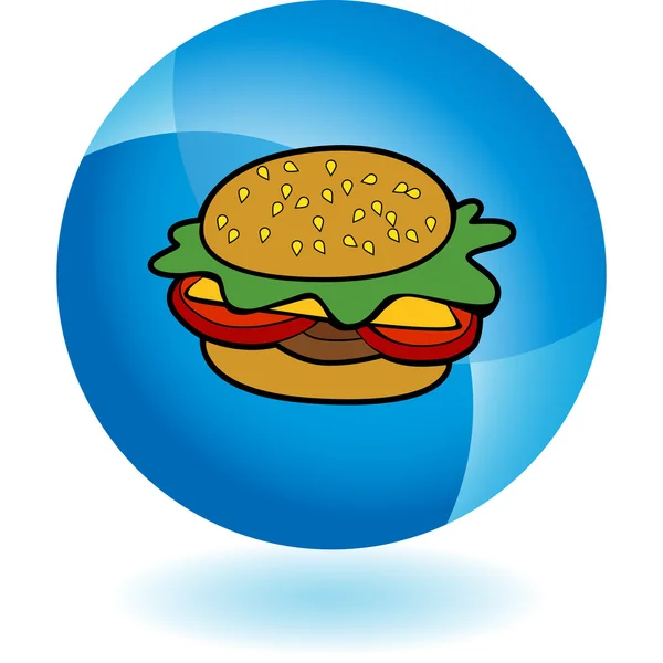 Burger web düğmesi — Stok Vektör