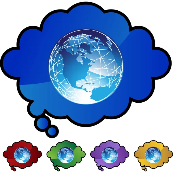 Earth globe web icon — Stock Vector