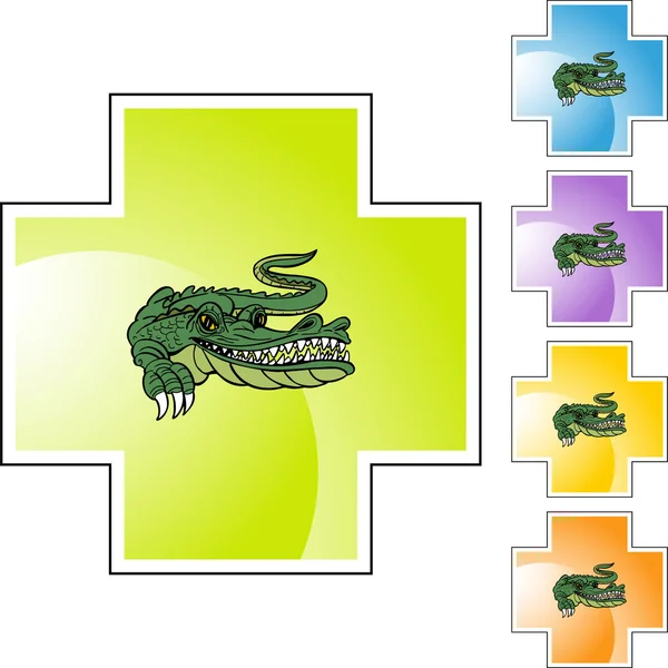 Alligator web pictogram — Stockvector