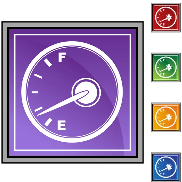 Indicador de combustible icono web — Archivo Imágenes Vectoriales