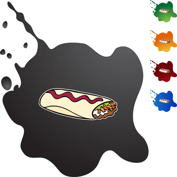 Burrito εικονίδιο web — Διανυσματικό Αρχείο