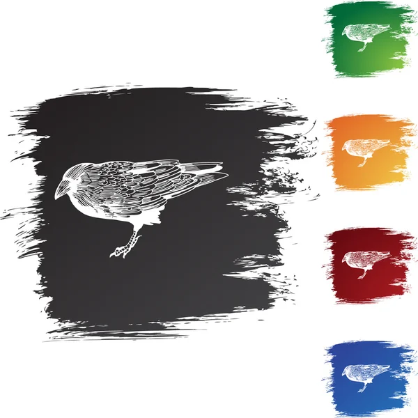 Ikona webové Crow — Stockový vektor
